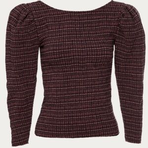 NATION LTD AURORA OPEN BACK TOP TARTAN SIZE XL